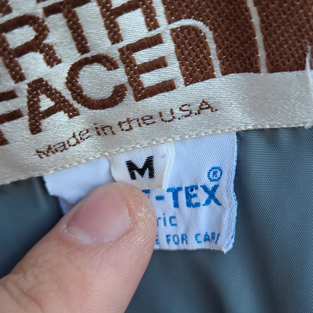 THE NORTH FACE Khaki Beige Tan Nylon Fill Gore Tex USA Mens Sz M Jacket Coat VTG